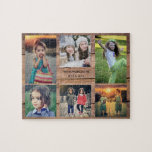Family collage 6 photos and family name jigsaw puzzle<br><div class="desc">Family name,  custom photo collage jigsaw puzzle
You can personalize it and add your most beautiful photos,  family name and text. Great fun !</div>