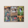 Family collage 6 photos and family name jigsaw puzzle