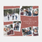 Family collage 7 photo simple modern terracotta