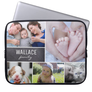 "Family Collage" Personalized Photo Laptop Case wi