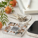 Family Collage Photo & Personalized Grey Gift Keychain<br><div class="desc">Create a beautiful and personalized family collage with eight photos, accompanied by a personalized family name in grey. This unique and thoughtful gift is perfect for commemorating special moments and celebrating the love and bond within a family. The collage features eight carefully selected photos that you can provide, showcasing cherished...</div>