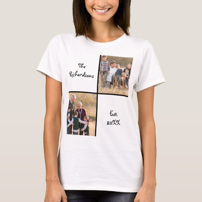 Family Collage Photo T-Shirt (Front)