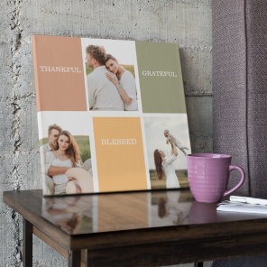 Family Collage Photo | Thankful Blessed Grateful Canvas Print