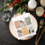 Family Collage Photo | Thankful Blessed Grateful Favor Bag<br><div class="desc">Celebrate the season of gratitude with this personalized fall photo favor bag. Featuring warm autumn tones and the heartfelt words Thankful, Grateful, Blessed, this bag can be customized with your family photos to create a stylish and meaningful party or gift accessory. Perfect for Thanksgiving table settings, Friendsgiving gatherings, wedding favors,...</div>