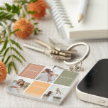 Family Collage Photo | Thankful Blessed Grateful Keychain<br><div class="desc">Family Collage Photo | Thankful Blessed Grateful</div>
