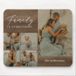 Family Collage Rustic Modern Personalized Mousepad<br><div class="desc">Personalized photo gift designed by Berry Berry Sweet. Visit our site at www.berryberrysweet.com for modern stationery and custom gifts.</div>