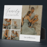 Family Collage Rustic Modern Photo Desktop Plaque<br><div class="desc">Simply personalize with your text and photo(s) and create a one-of-a-kind gift for yourself or someone you love! Background color can be changed to any color of your choice!</div>