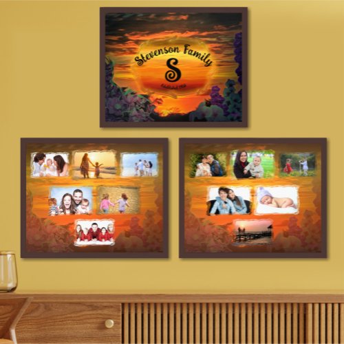 Family Collage Sunset Plaza Marina 2584 Wall Art Sets