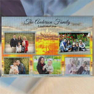 Family Collage Sunset Skies 2295 Jigsaw Puzzle
