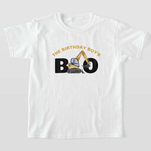 Family Construction Birthday Mom Dad Sister T-Shirt (Laydown)