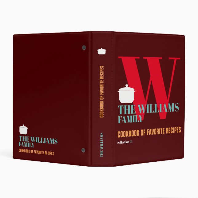 family cookbook of favorite recipes mini binder (Background)
