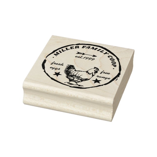 Family Coop Hen Egg Carton Stamp (Stamp)