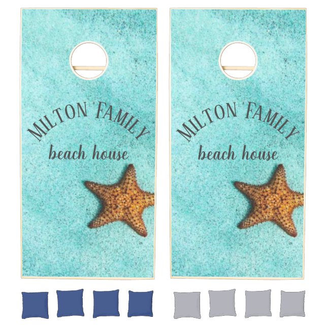 Family Cornhole Sets Beach House Starfish (Set)