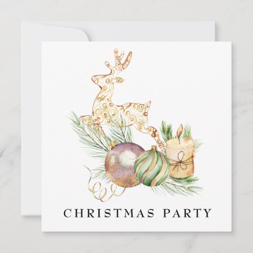  Family Corporate AP20 Reindeer Christmas Party Invitation