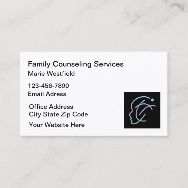 Family Counseling Glossy Business Cards (Front)