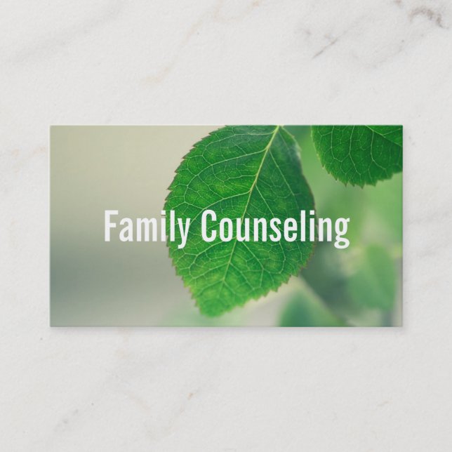Family Counseling Group Life Coach Therapy Business Card (Front)