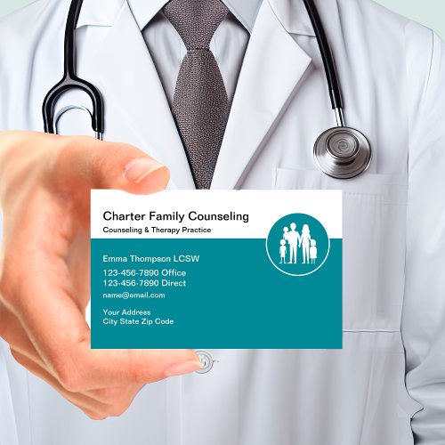 Family Counseling  Therapy Psychotherapist Business Card