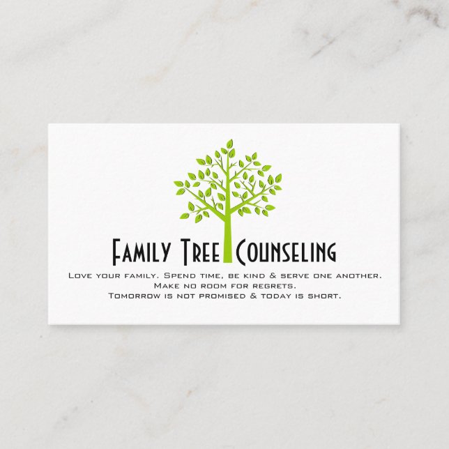 Family Counselling   Business Card (Front)