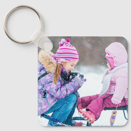 Family Couple Baby Pet Travel Photo Keychain