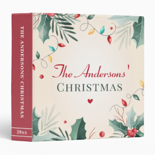 Family Couple Christmas Photo Newlywed Memory Book 3 Ring Binder