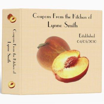 Family Coupon Binder-- Peaches Design 2.8 " Binder by Lynnes_creations at Zazzle