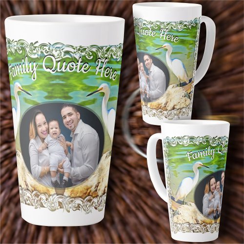 Family Crane On The Mismaloya River 0335 Latte Mug