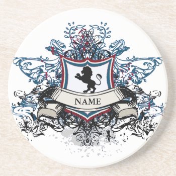 Family Crest Coasters by pmcustomgifts at Zazzle