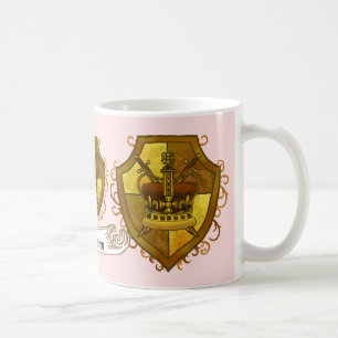 Family Crest Crown Surname mug