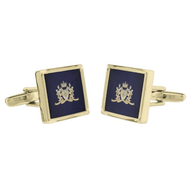 Family Crest Cufflinks (Angled)