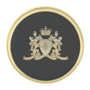 Family Crest  Gold Finish Lapel Pin