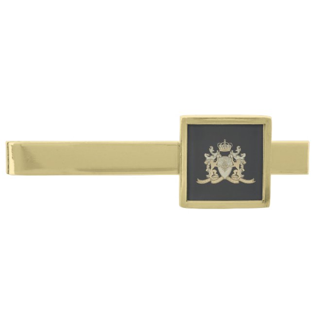 Family Crest Gold Finish Tie Bar (Front)