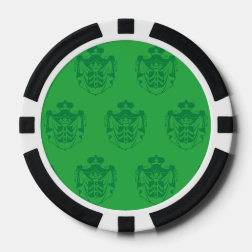 Family Crest Green Poker Chips