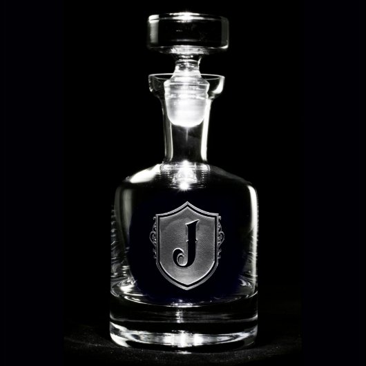 Family Crest Monogrammed Decanter Spirits Decanter (Front)