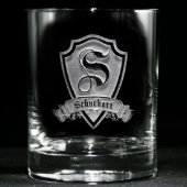 Family Crest Personalized Whiskey Glasses (Front)