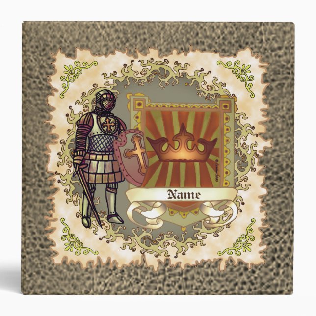 Family Crest Shield Surname  Binder (Front)