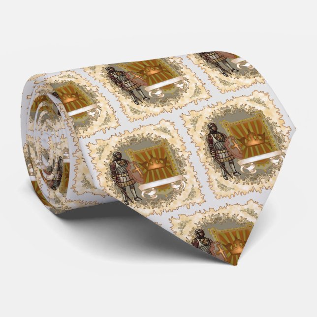 Family Crest Shield Surname Neck Tie (Rolled)