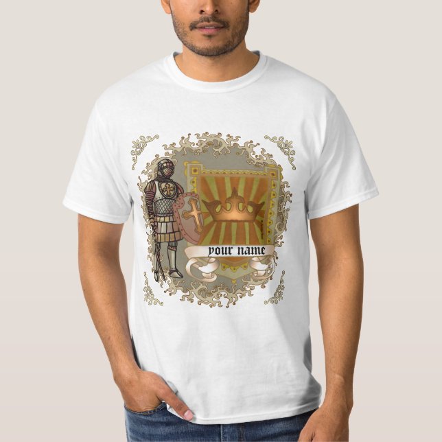 Family Crest Shield Surname T-Shirt (Front)