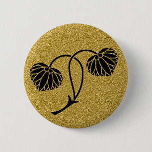 [Family Crests] 2 hollyhock leaves Button