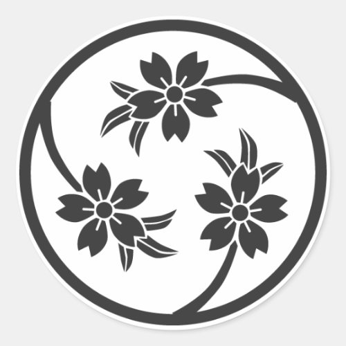 [Family Crests] Cherry tree Round Stickers