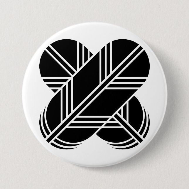 [Family Crests] Crossed hawk feathers Button (Front)