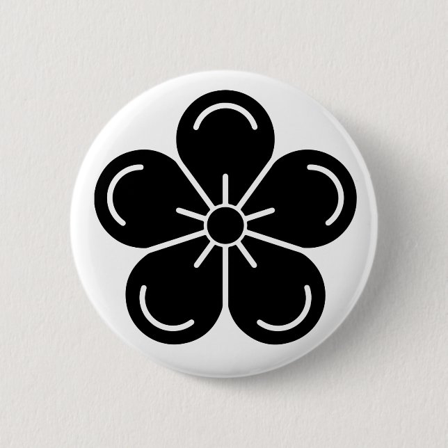 [Family Crests] Decorated Plum Flower Button (Front)