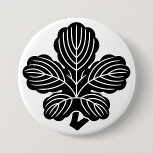 [Family Crests] Deformed Kaji leaf Button