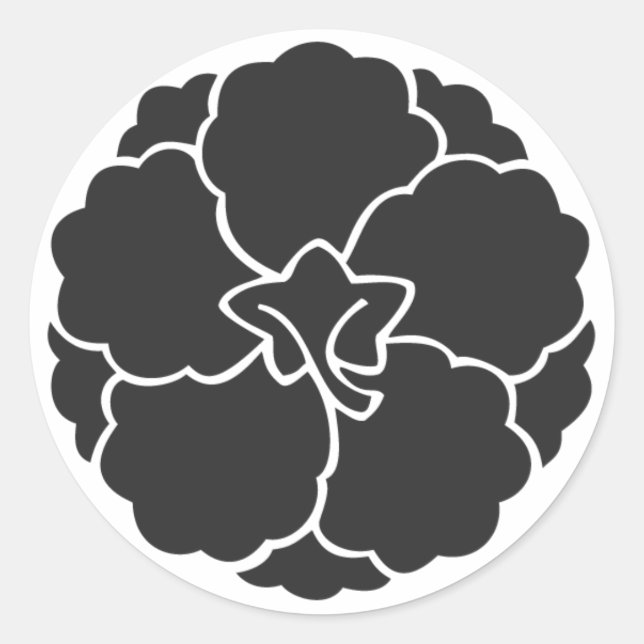 [Family Crests] Flowers Classic Round Sticker (Front)