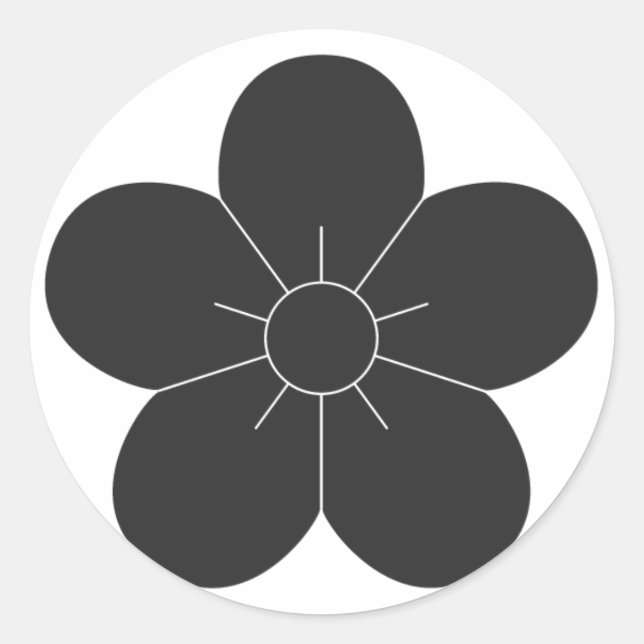 [Family Crests] Flowers Classic Round Sticker (Front)