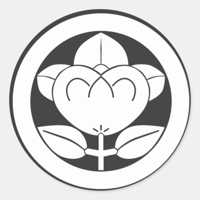[Family Crests] Flowers Classic Round Sticker (Front)