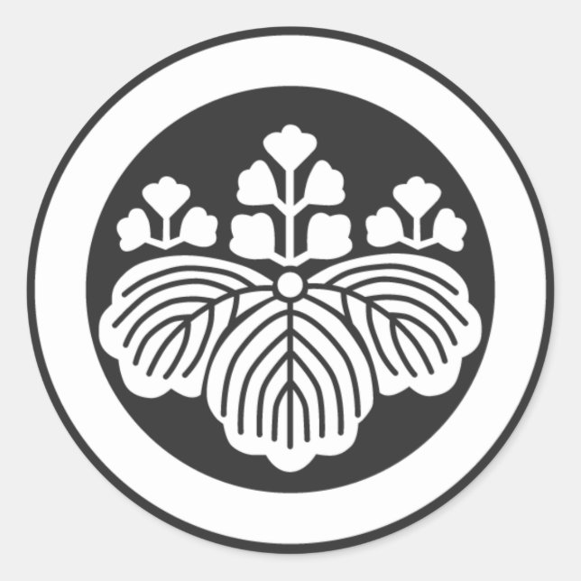 [Family Crests] Flowers Classic Round Sticker (Front)
