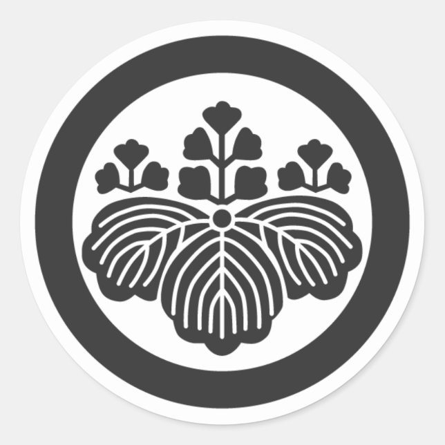 [Family Crests] Flowers Classic Round Sticker (Front)