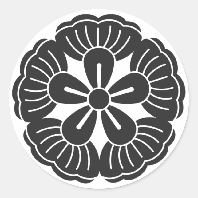 [Family Crests] Flowers Classic Round Sticker (Front)