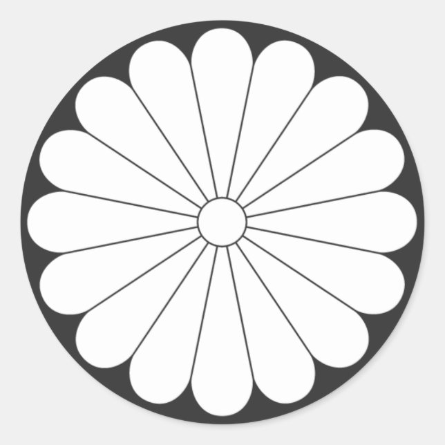 [Family Crests] Flowers Classic Round Sticker (Front)
