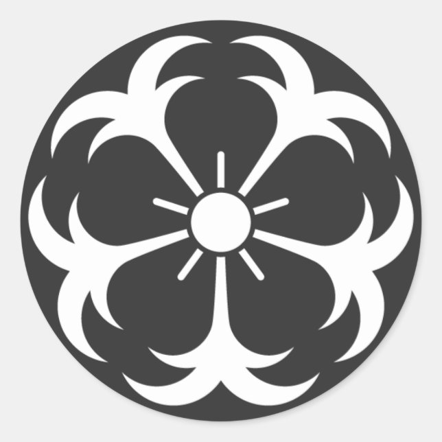 [Family Crests] Flowers Classic Round Sticker (Front)